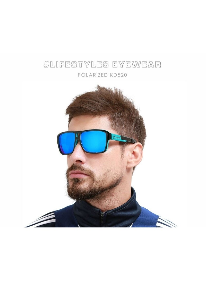 kdeam New square sports polarized sunglasses for Instagram trends, large-frame cycling glasses with dazzling colors from Europe and America, polarized lenses, fashionable sunglasses for both men and women - Image 2