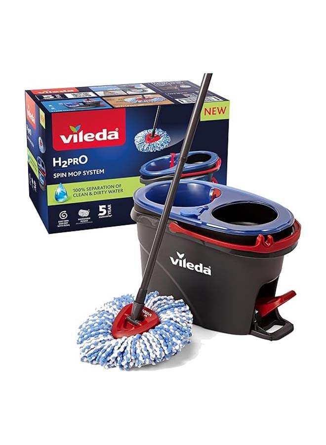 Vileda H2PrO Flat mop system - Revolutionary clean and dirty water separation - Water-saving design - Compact storage - Ergonomic handle - Microfibre power - Can be used one-handed - Image 1