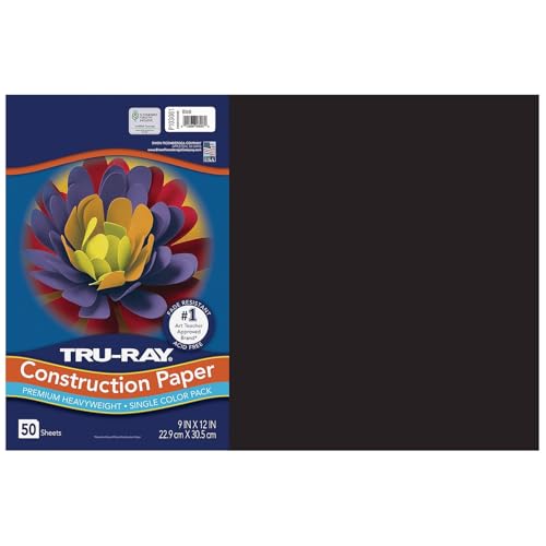 TRU-RAY Recycled Tru-Ray Construction Paper, 12" x 18", Black (PAC103061) Category: Art and Drafting Paper - Image 1