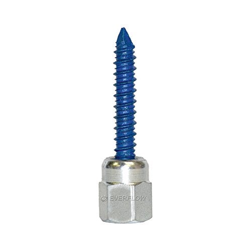 Everflow 8060925-25 1/2" Screw Vertically Threaded Rod Anchor Designed for Concrete Structure, Steel, Zinc Finish, 5/16 x 1-3/4" Screw Length (25 Pack) - Image 1
