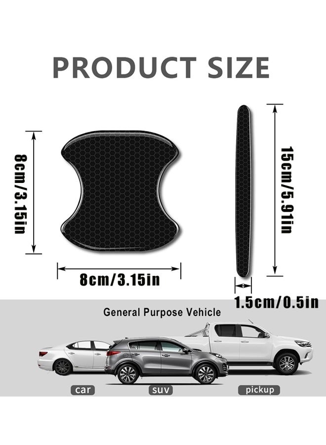 8Pcs Car Door Cup Protector, Car Door Handle Bowl Sticker for Non-Marking Auto Door Handle Protective Film（Black） - Image 2