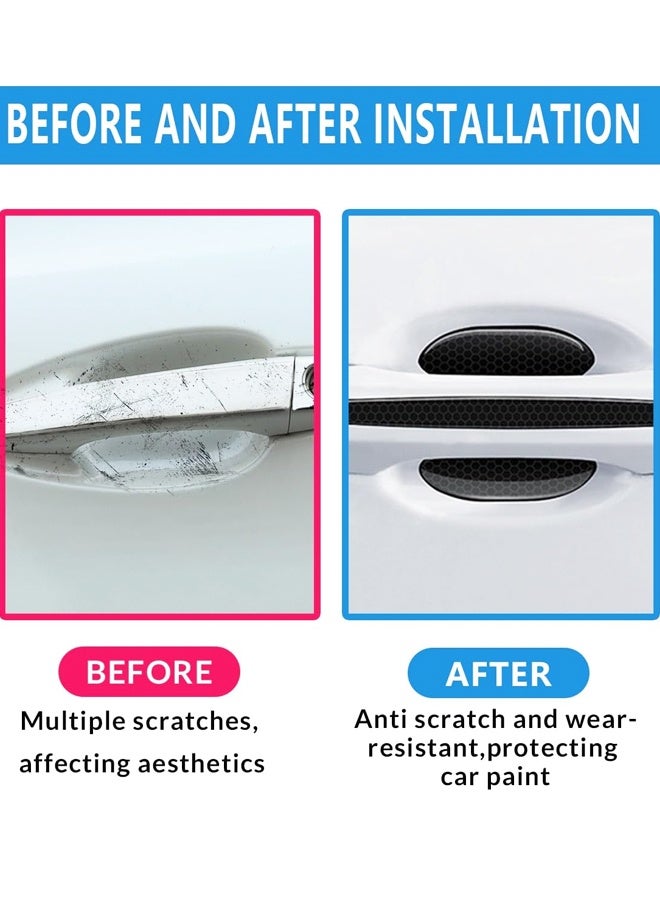 8Pcs Car Door Cup Protector, Car Door Handle Bowl Sticker for Non-Marking Auto Door Handle Protective Film（Black） - Image 3