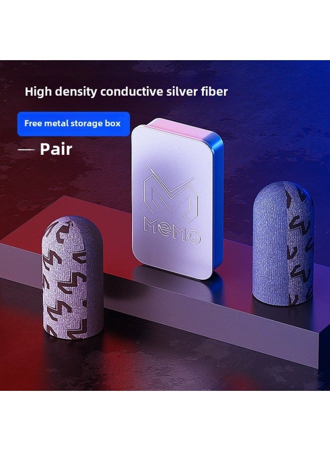 FS02 Rice Ink Superconducting Silver Cloth Sweat-proof Non-slip Chicken Artifact Game E-sports Occupation-Product Color:Fs02 Silver Cloth Finger Cot  - Image 2