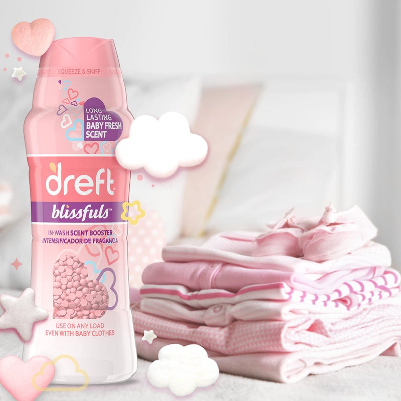 Dreft Blissfuls Laundry Scent Booster Beads for Washer, Baby Fresh Scent, 20.1 oz - Image 4