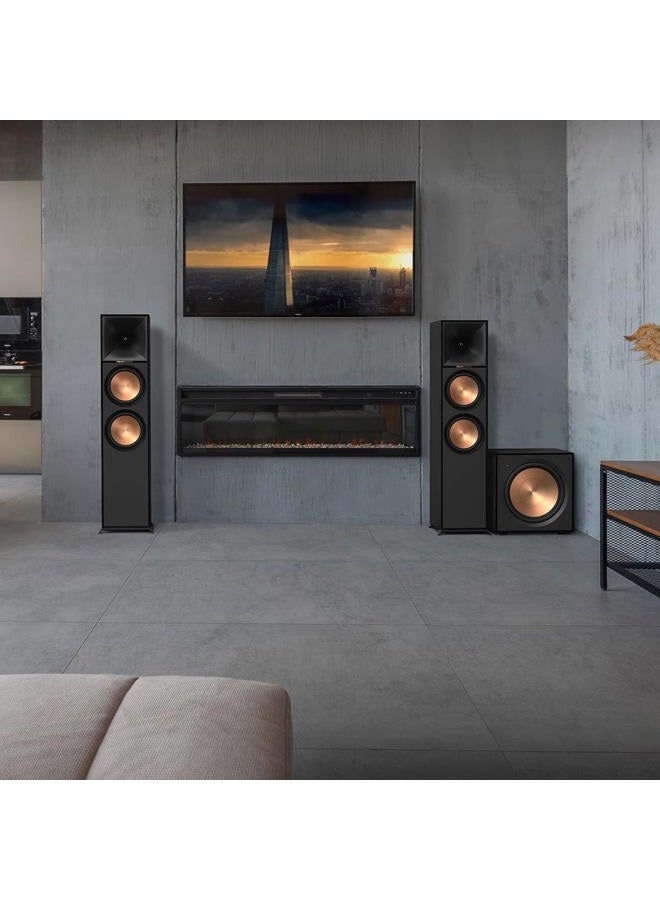 klipsch Reference R-121SW 12” Front-Firing Subwoofer with revamped Spun-Copper thermoformed crystalline Polymer woofers and an All-Digital Amplifier for Premium Sound in Black - Image 2