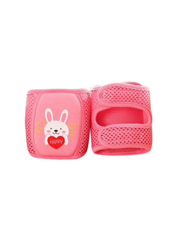 1-Pair Baby Safety Mesh Kneepads Pink - Image 1