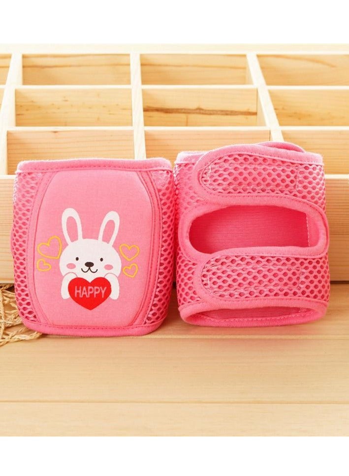 1-Pair Baby Safety Mesh Kneepads Pink - Image 2
