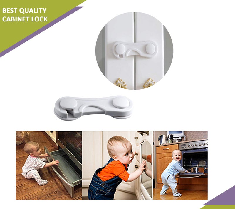 Safe-O-Kid® - Pack of 2- Elegant Child Safety Eudemon Lock - White - Image 5