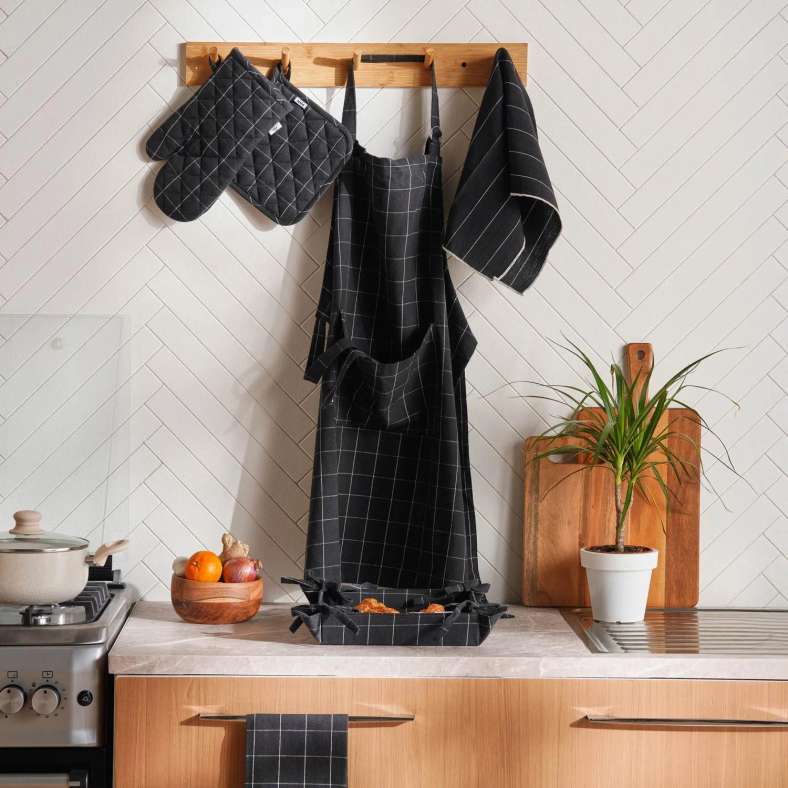 Pan Home قفاز فرن سيرين تشيك 17x30 سم - أسود - Image 3