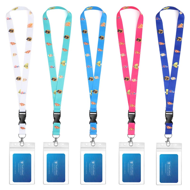 Qsszk Cruise Lanyards, 5 Pack Waterproof Cruise Lanyard with ID Badge Reel Holder, Detachable Buckle for Cruises Ships Key Cards, Cruise Essentials 2026 - Image 1