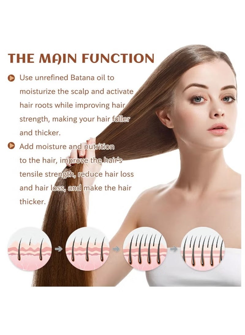 EELHOE Batana Oil for Hair Growth Healthier Thicker Fuller Hair, Batana oil, Batana Oil for Hair Growth, Batana Oil Organic, Batana Oil Organic for Healthy Hair, Batana Oil Hair Mask (1PCS) - Image 3