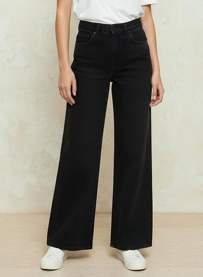 Splash FAV Women Wide Leg Mid-Rise Jeans