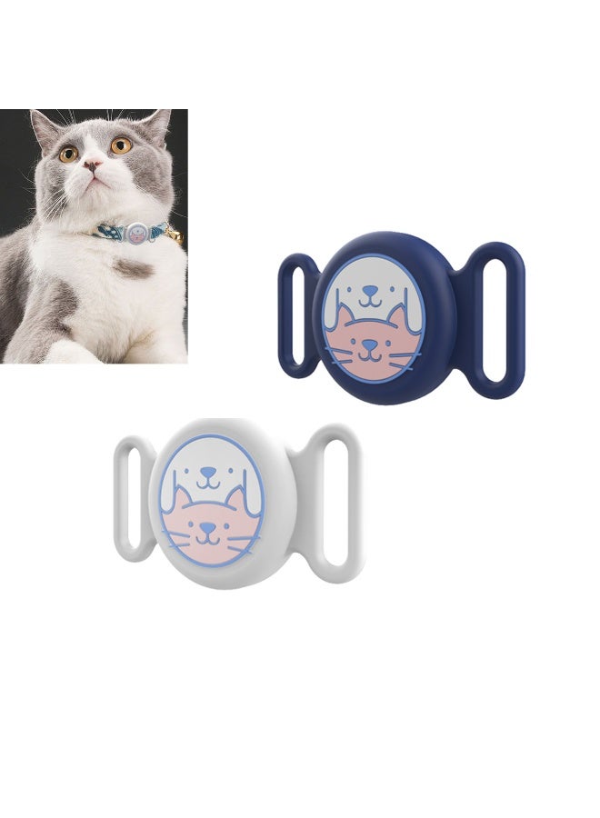 Innoshine 2pcs  Dog Airtag Holder Silicone Cat Air Tag Holder Air Tag Case for Pets Waterproof Pet Collar Tracker Case Locator Cover for Dogs and Cats - Image 1