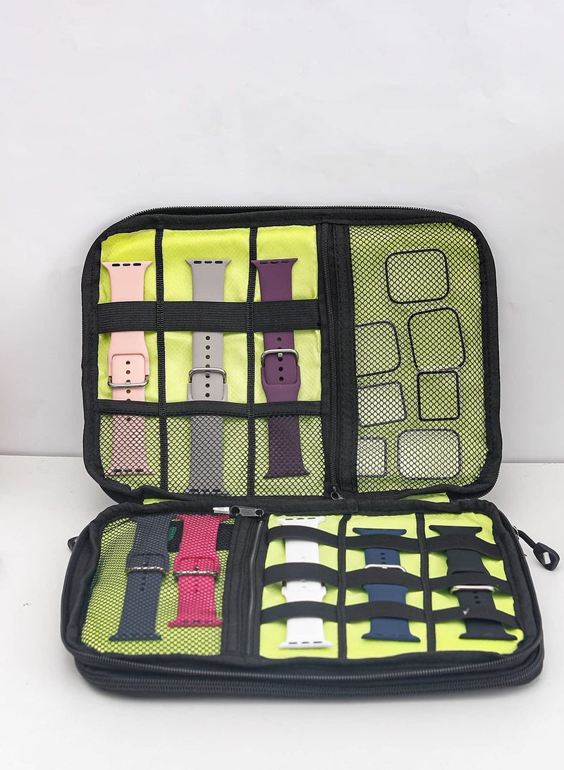 KASTWAVE 2 Pack Cord Organizer with 10 Cable ties Portable Travel Bag for Tablet Phone Power Bank Smartwatch Band Screen Protector Case Card USB Electronic Accessories  - Image 1