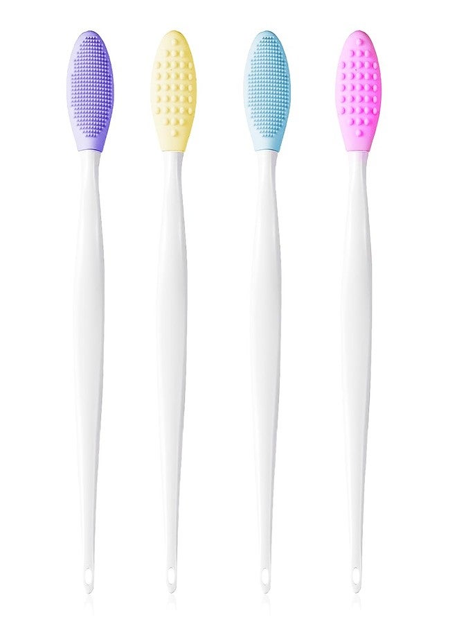 Gleva Silicone Skincare Exfoliator - Deep Cleaning Blackhead Remover, Facial Cleansing & Face Scrubber Brush, Double-Sided Soft Lip/Nose Brush for Smoother and Fuller Appearance (Pack of 4) - Image 1