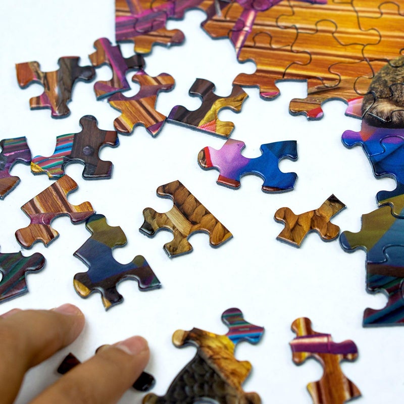 Springbok Weaver's Cottage 1000 Piece Jigsaw Puzzle for Adults Features a Colorful Cottage with a weaver's Loom and Colorful Yarns - Made in The USA with Interlocking Pieces That snap in Place - Image 5