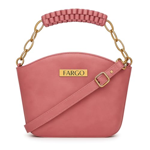 Fargo PU Women's Sling Bag Bucket (Pink) - Image 1