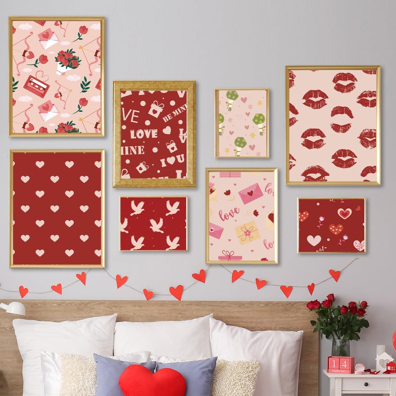 Lonfliness 48PCS Valentines Scrapbook Paper 12x12in Vintage Hearts Scrapbook Specialty Papers 24 Styles Retro Love Decorative Paper Folded Flat DIY for Card Making Photo Album Journal Craft Decoration - Image 5