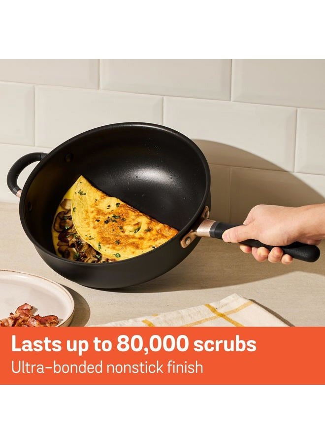 MEYER Accent Series Hard Anodized Nonstick Chef Pan with Helper Handle, 4.5 Quart - Image 4