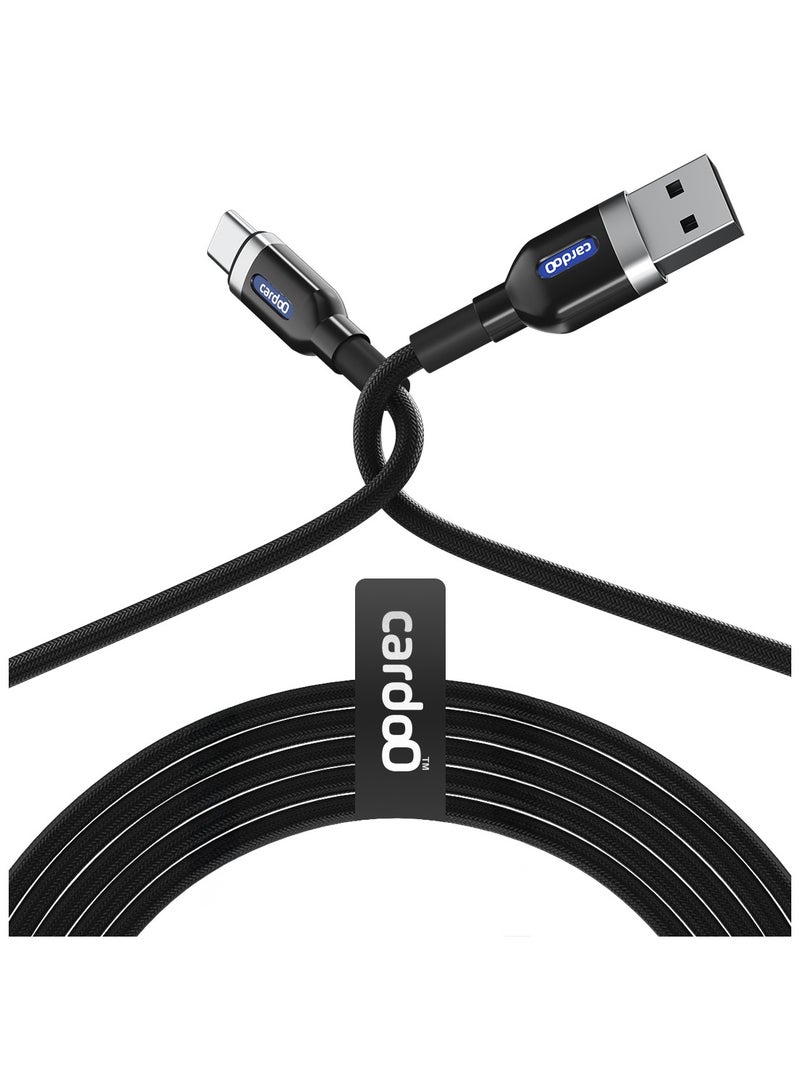 cardoo كابل USB A إلى USB C 1.2م أسود - Image 1