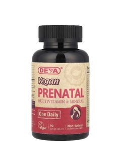 Deva Deva, Vegan Prenatal Multivitamin & Mineral, One Daily, 90 Coated Tablets  - Image 1