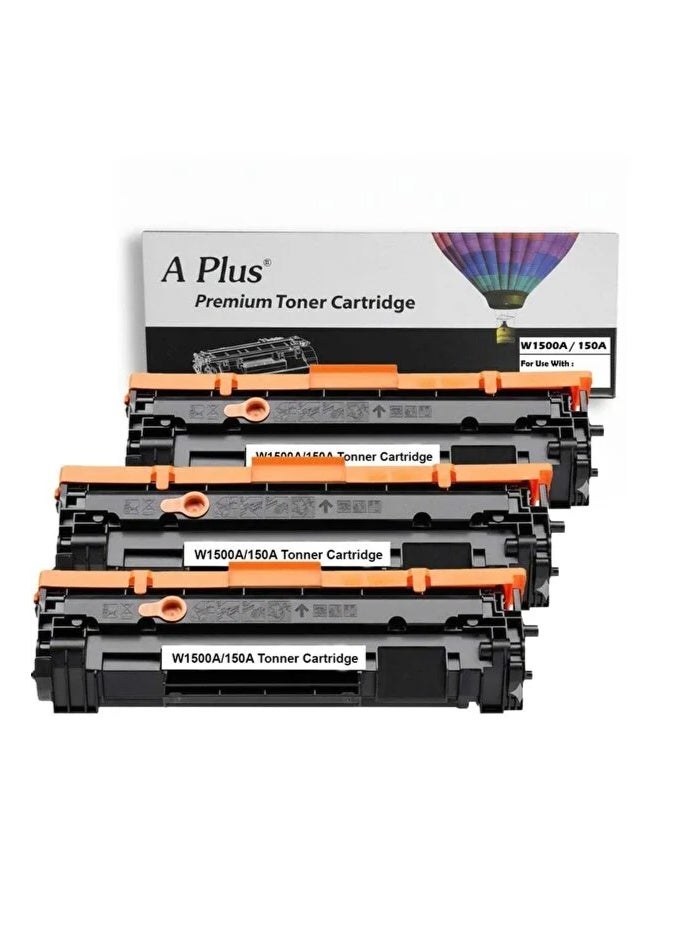APlus Compatible 150A W1500A 3 Pieces Combo Toner Cartridge Black for HP LaserJet Pro M111a, M111w, M141a, M141w - Image 1