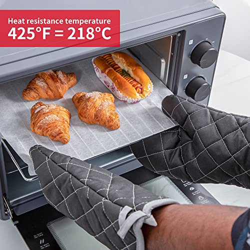ARCLIBER Oven Mitts Flame Retardant Mitts Heat Resistant to 425 °F 15 Inch Kitchen Mitt Black Color 2-Pack - Image 4
