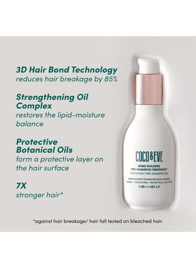COCO & EVE - Bond Building Pre-Shampoo Treatment | Dry Damaged Hair Repair | Deep Conditioning Mask for Repairing Hair Damage & Hair Bonds | Helps with Hair Breakage (4.23 fl oz) - Image 1