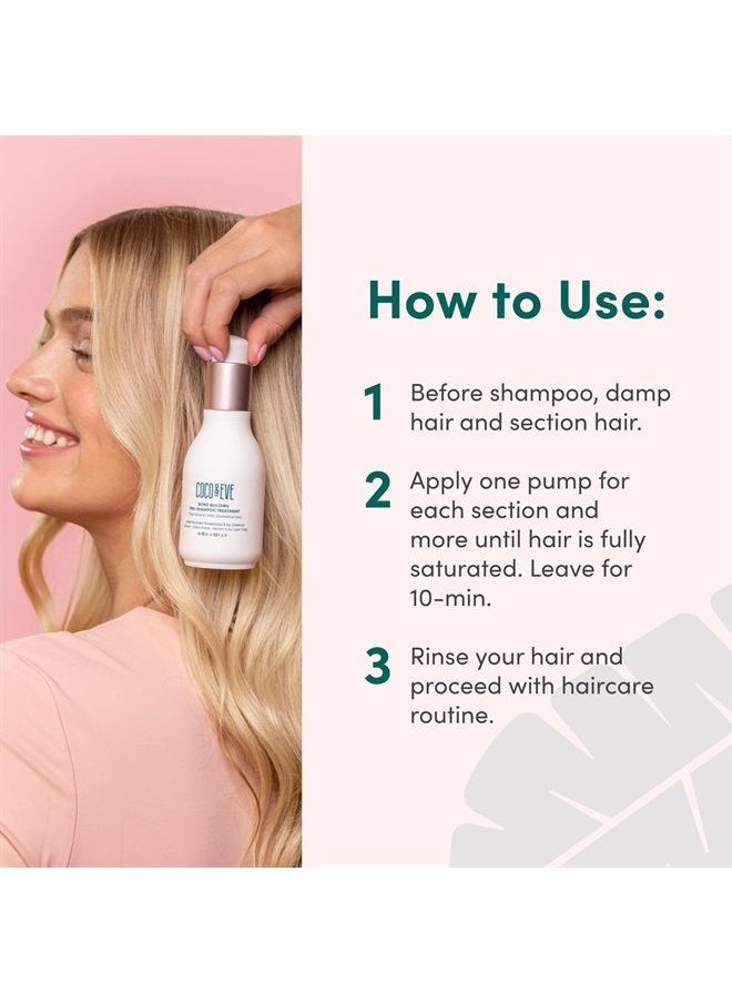 COCO & EVE - Bond Building Pre-Shampoo Treatment | Dry Damaged Hair Repair | Deep Conditioning Mask for Repairing Hair Damage & Hair Bonds | Helps with Hair Breakage (4.23 fl oz) - Image 1