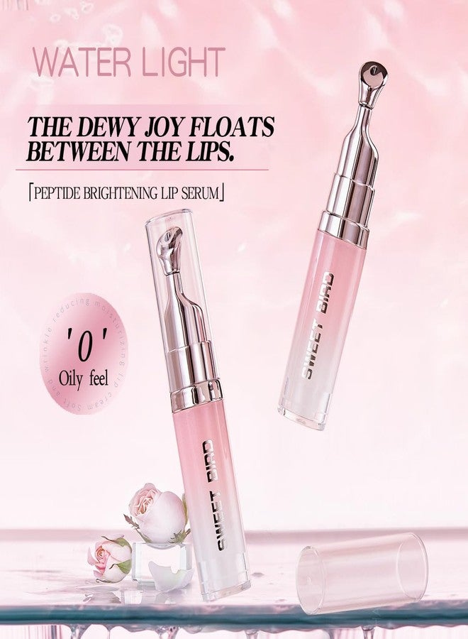 URQT Peptide Brightening Lip Serum for Fuller Looking Lips, Hydrating Plumping Lip Oil, Smooth Lip Lines & Enhance Natural Pink Tone, Cooling Metal Applicator, Glassy Juicy Lips Makeup (03#CORAL ROSE) - Image 4