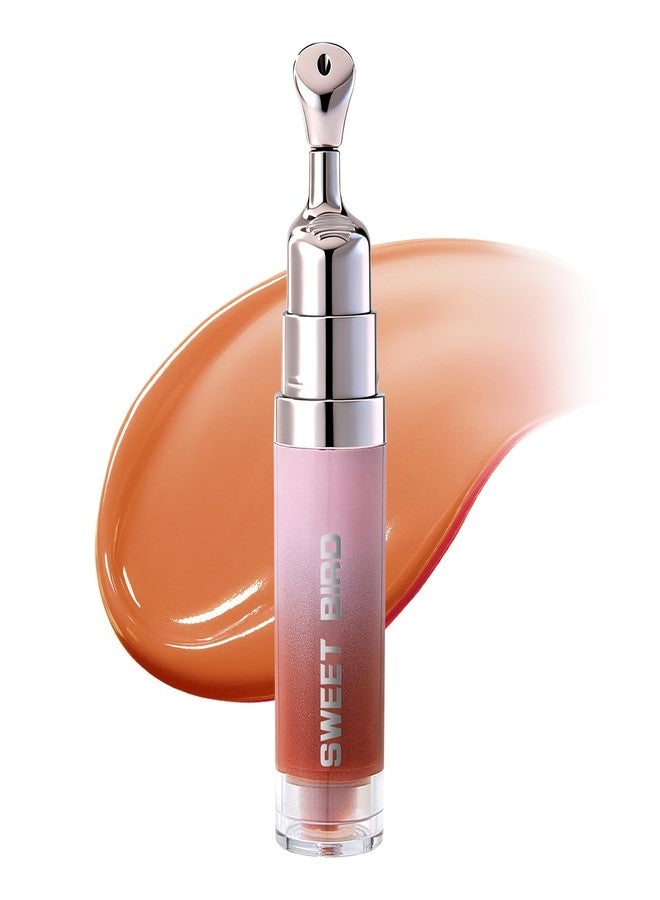 URQT Peptide Brightening Lip Serum for Fuller Looking Lips, Hydrating Plumping Lip Oil, Smooth Lip Lines & Enhance Natural Pink Tone, Cooling Metal Applicator, Glassy Juicy Lips Makeup (03#CORAL ROSE) - Image 1