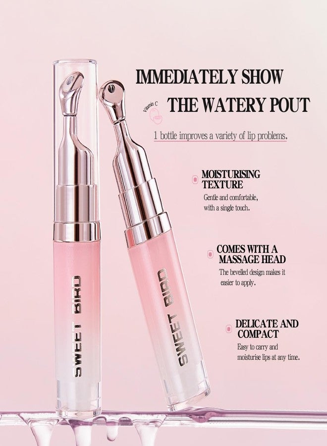 URQT Peptide Brightening Lip Serum for Fuller Looking Lips, Hydrating Plumping Lip Oil, Smooth Lip Lines & Enhance Natural Pink Tone, Cooling Metal Applicator, Glassy Juicy Lips Makeup (03#CORAL ROSE) - Image 3