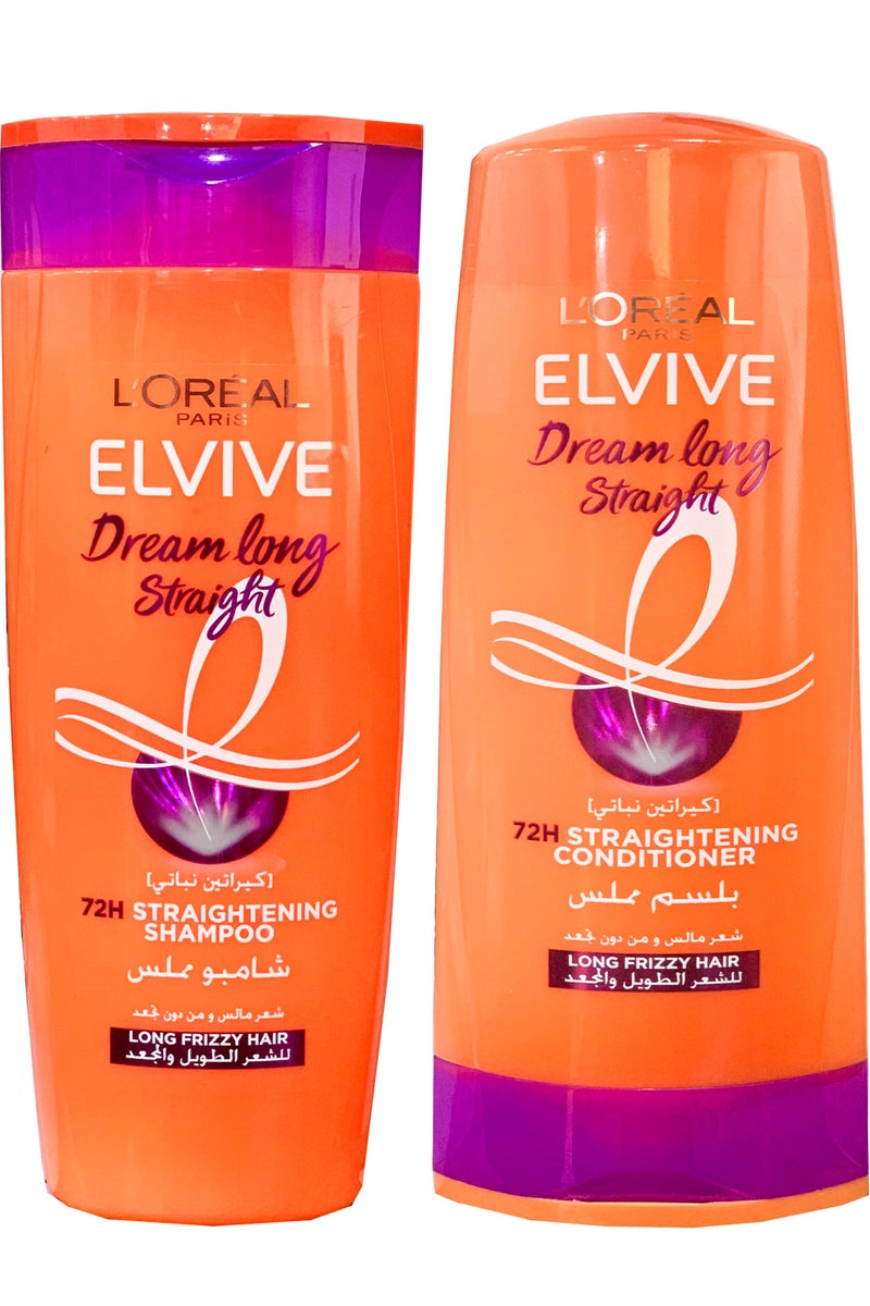 L'OREAL PARIS Loreal Paris Elvive Dream Long Straight For Frizzy Hair Shampoo 400Ml + Conditioner360 Ml 