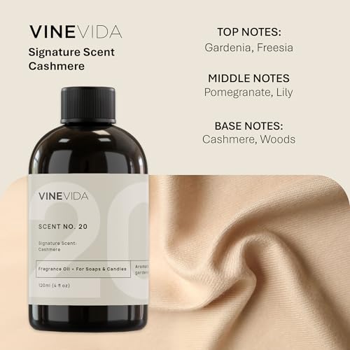 VINEVIDA [4oz] Cashmere Candle Oil - Candle Fragrance Oil for Soy Candles - Scents for Soap Making, Made in USA Candle Oil Scents - Image 2