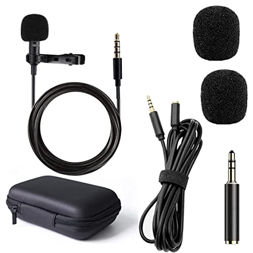 IMAGINEA Lapel Microphone Condenser Mic Small Mini Lavalier Lapel Omnidirectional Condenser Microphone for Samsung Android & Windows Smartphones - Image 1