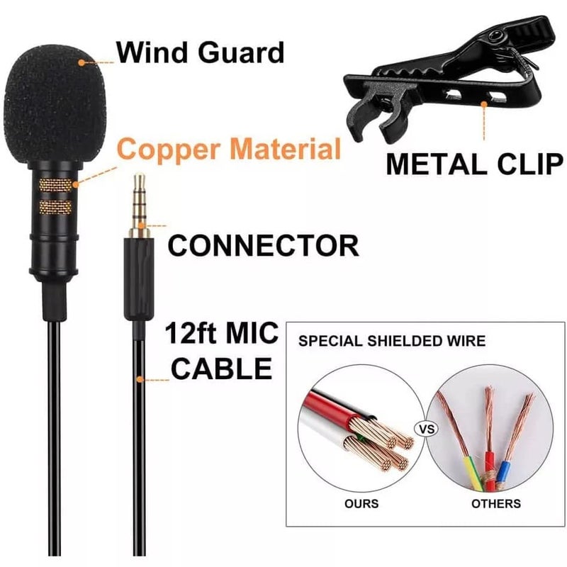 IMAGINEA Lapel Microphone Condenser Mic Small Mini Lavalier Lapel Omnidirectional Condenser Microphone for Samsung Android & Windows Smartphones - Image 3