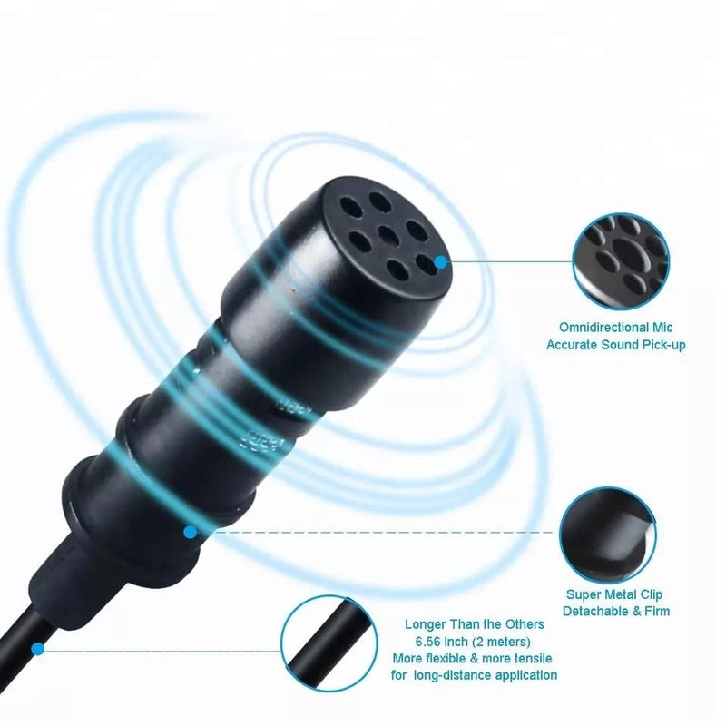 IMAGINEA Lapel Microphone Condenser Mic Small Mini Lavalier Lapel Omnidirectional Condenser Microphone for Samsung Android & Windows Smartphones - Image 4