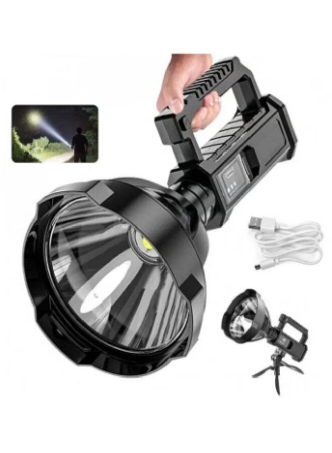 High-brightness Waterproof LED Flashlight with Tripod and Portable Charger - Image 1