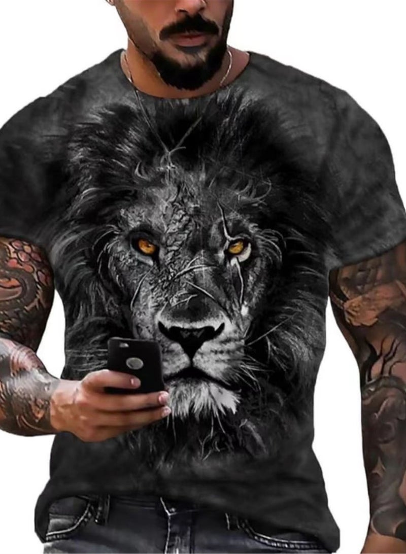 3D Printed T-Shirt Men's High Quality Loose Short Sleeve - Image 1
