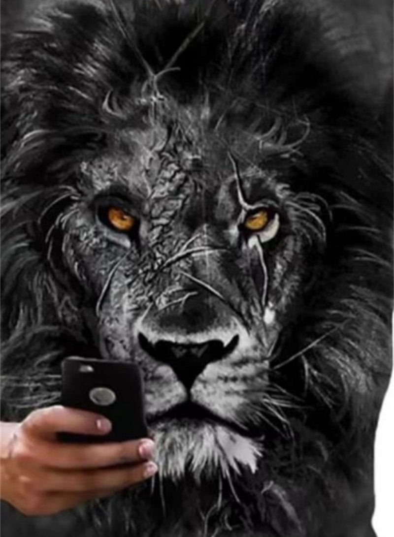 3D Printed T-Shirt Men's High Quality Loose Short Sleeve - Image 4