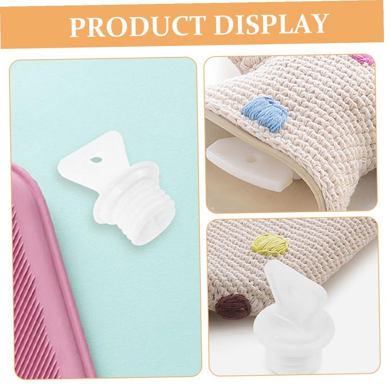 5 Pcs Leakproof Plastic Hot Water Bottle Replacement Stopper Caps Resealing Lids - Image 4