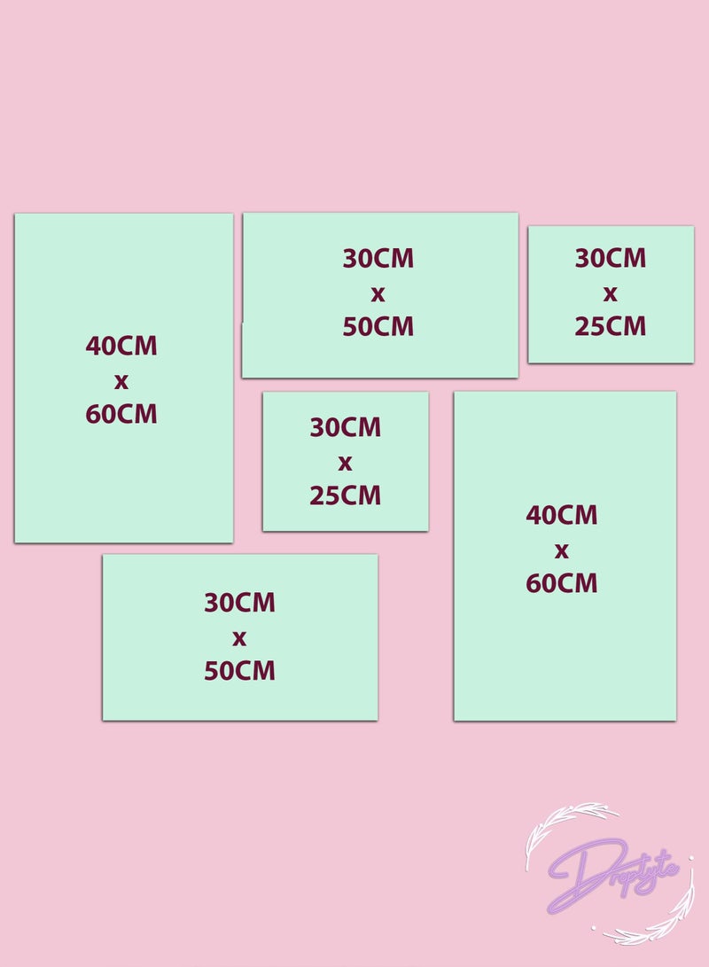 Droplyte 6 Piece Ayat Al-kursi Islamic Arabic Calligraphy Decorative Wall Art Wall Decor Card Board MDF Home Decor  For Drawing Room, Living Room, Bedroom, Kitchen or Office  120CM x 80CM - Image 4