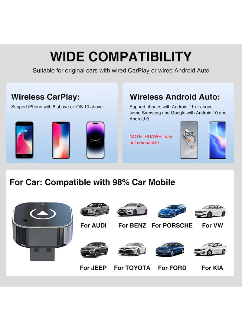 EzzySo Smart Wireless Car Adapter Wireless Adapter Withadapter Wireless Android Auto Adapter - Image 5