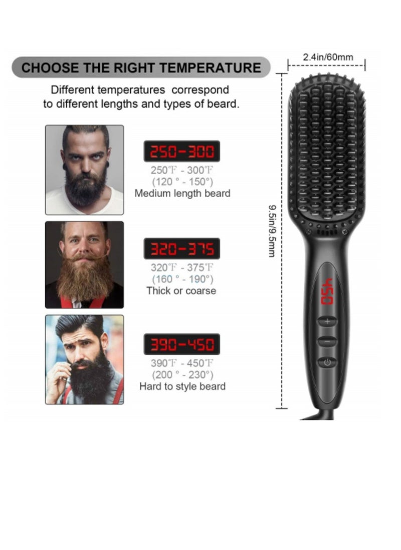 Ru syanl Beard and Hair Straightener Brush Cordless Straightening Brush for Women Men, Portable Mini Hair Straightener Comb  - Image 3