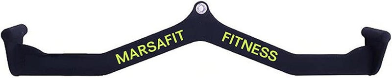MARSAFIT Home Gym Fitness Rowing T-bar V-bar Pulley Cable Machine Attachment, Bicep Curl Tricep Lat pulldown Bar Back Strength Training Handle Grips Lat Pull Down Bar for Seat Row Workout - Image 1