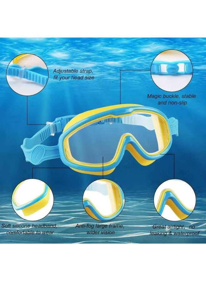 Kids Swimming Goggles Anti-Fog UV Protection Adjustable Silicone Swim Goggles for Children - Image 3