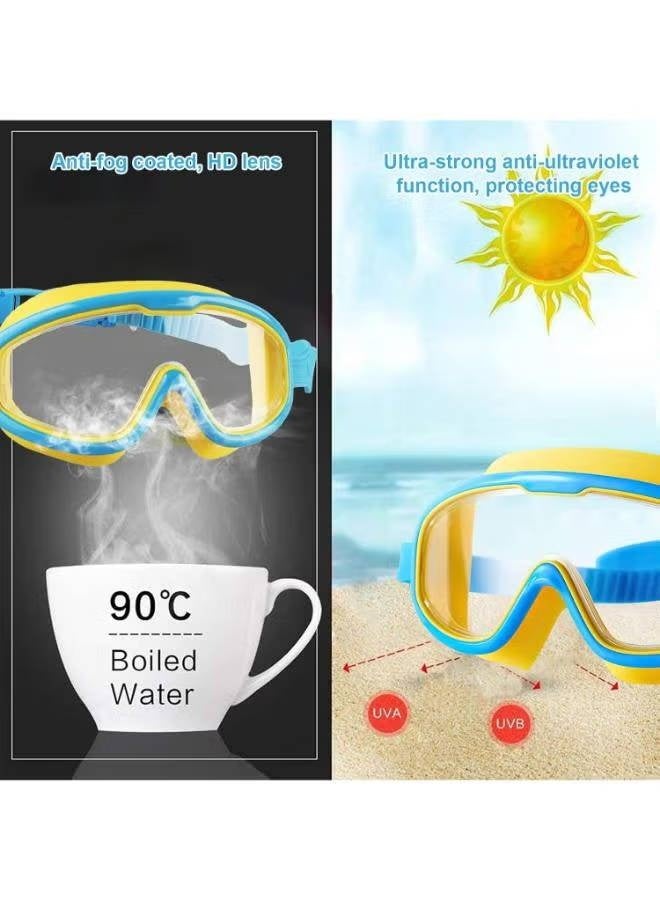 Kids Swimming Goggles Anti-Fog UV Protection Adjustable Silicone Swim Goggles for Children - Image 1