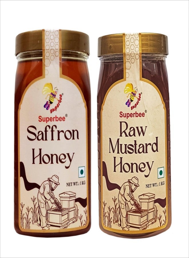 Superbee Buy Superbee Saffron Honey 1kg and Get Free 1Kg Superbee Raw Mustard Honey - Image 1