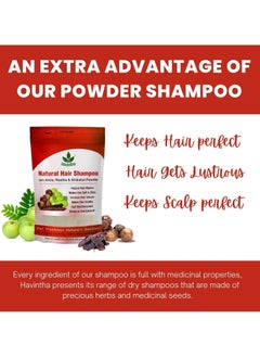 Havintha Havintha Natural Hair Shampoo With Herbal Amla Reetha Shikakai Powder For Men & Women, Totally Organic | Paraben And Sulphate Free Shampoo - 227gm (Pack of 1)  - Image 3