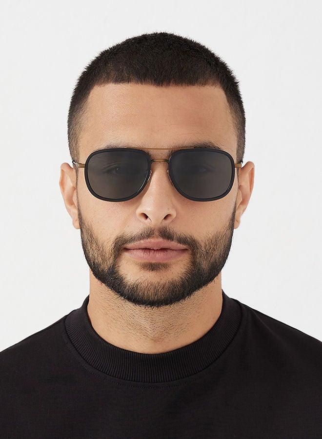 30 سندايز نظارات شمسية رجالية مستطيلة  نوستالجيا بحماية  أسود، رمادي - Image 4